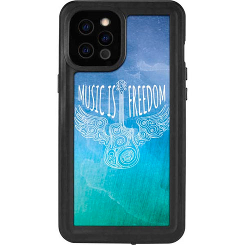 Music Is Freedom iPhone 12 Pro Max Waterproof Case