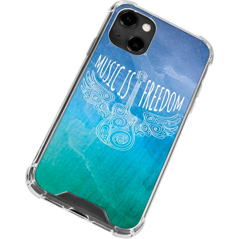 Music Is Freedom iPhone 13 Clear Case