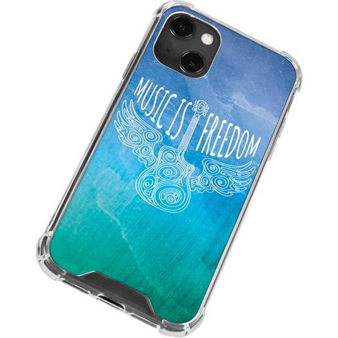 Music Is Freedom iPhone 13 Mini Clear Case