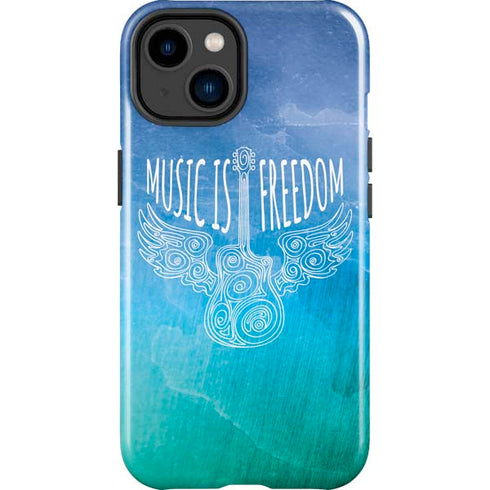 Music Is Freedom iPhone 14 Plus Impact Case