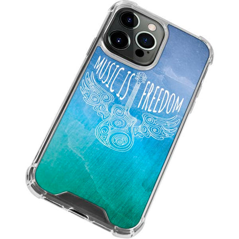 Music Is Freedom iPhone 15 Pro Clear Case