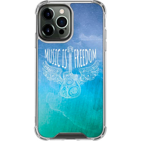 Music Is Freedom iPhone 14 Pro Max Clear Case