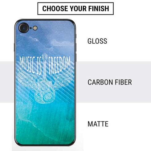 Music Is Freedom iPhone SE (2nd & 3rd Gen) Skin