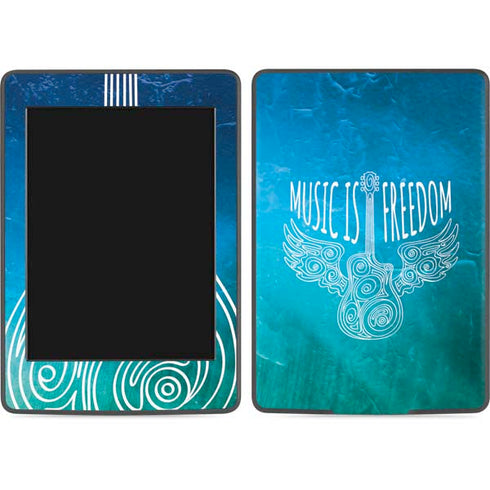 Music Is Freedom Amazon Kindle Skin
