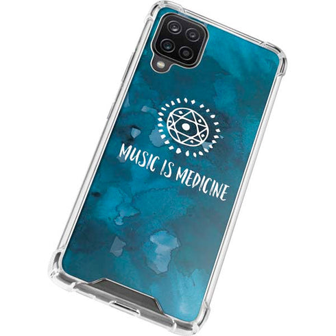 Music is Medicine Galaxy A12 Clear Case