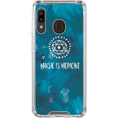 Music is Medicine Galaxy A30 Clear Case