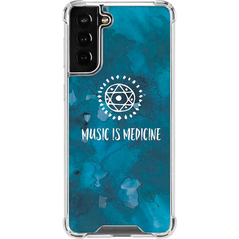 Music is Medicine Galaxy S21 FE Clear Case