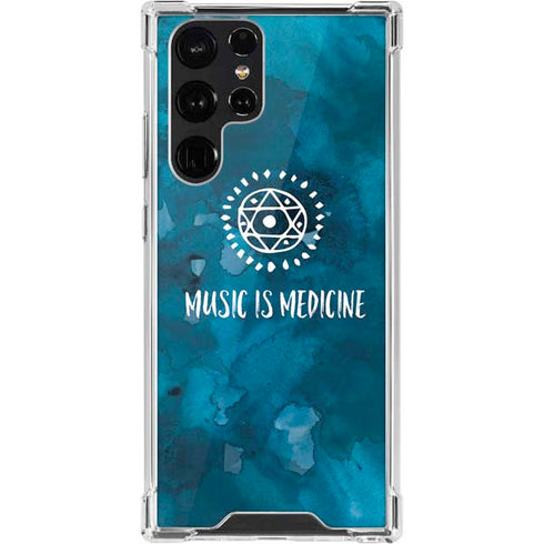 Music is Medicine Galaxy S22 Ultra Clear Case