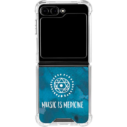 Music is Medicine Galaxy Z Flip5 5G Clear Case