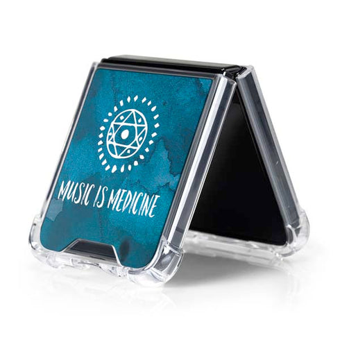 Music is Medicine Galaxy Z Flip5 5G Clear Case