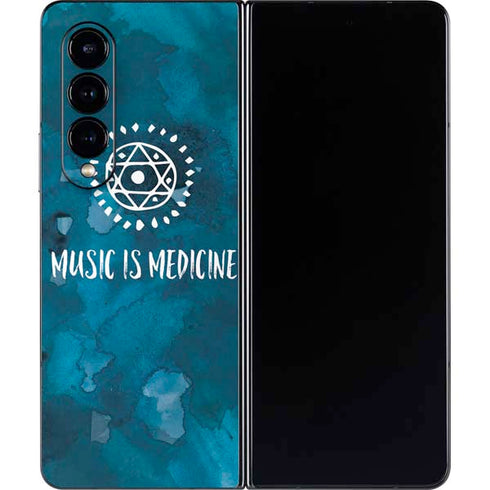 Music is Medicine Galaxy Z Fold4 5G Skin