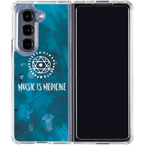 Music is Medicine Galaxy Z Fold5 5G Clear Case