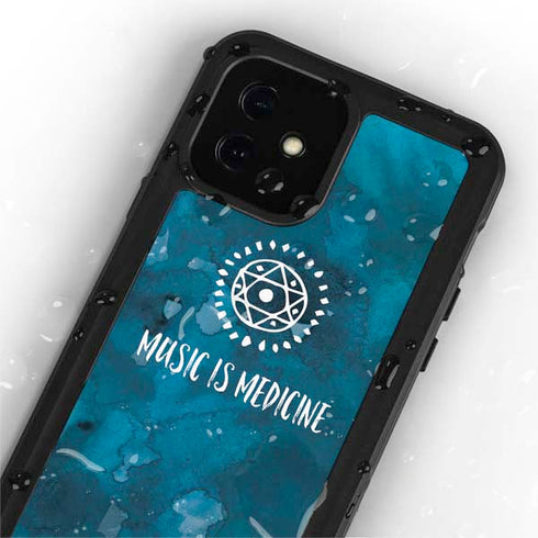 Music is Medicine iPhone 12 Mini Waterproof Case