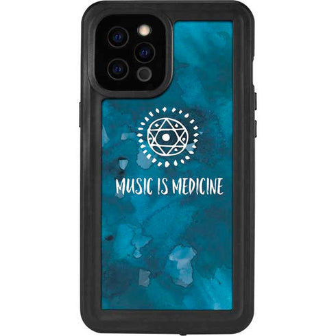 Music is Medicine iPhone 12 Pro Max Waterproof Case