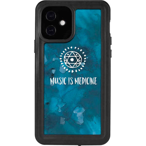Music is Medicine iPhone 12 Waterproof Case