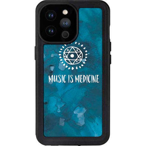Music is Medicine iPhone 14 Pro Max Waterproof Case