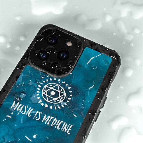Music is Medicine iPhone 14 Pro Max Waterproof Case