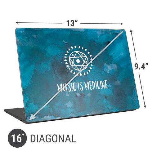 Music is Medicine Universal Laptop 16in (13 x 9.4in) Skin