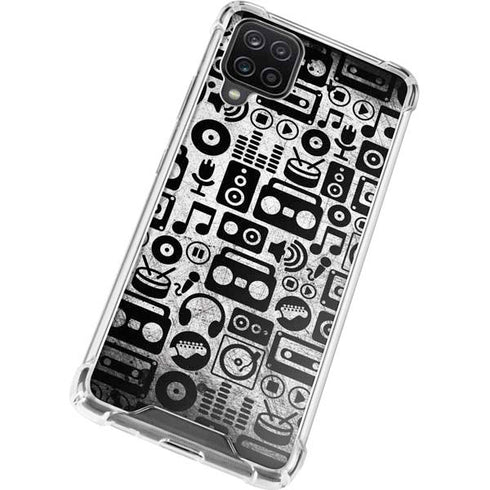 Music Pattern Galaxy A12 Clear Case
