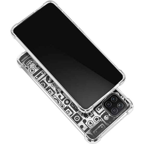 Music Pattern Galaxy A12 Clear Case