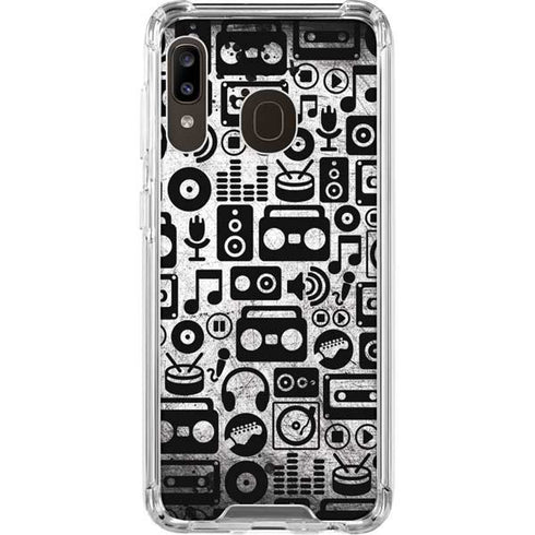 Music Pattern Galaxy A30 Clear Case