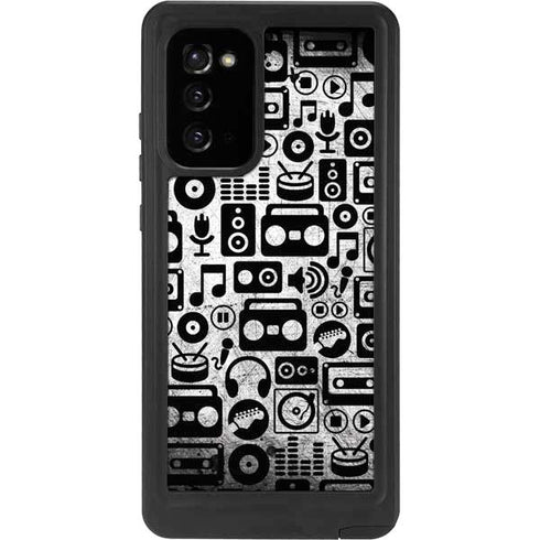 Music Pattern Galaxy Note20 5G Waterproof Case