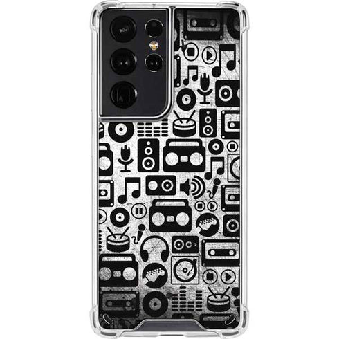 Music Pattern Galaxy S21 Ultra 5G Clear Case