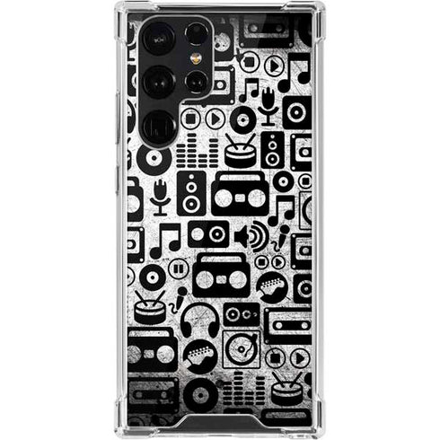Music Pattern Galaxy S22 Ultra Clear Case