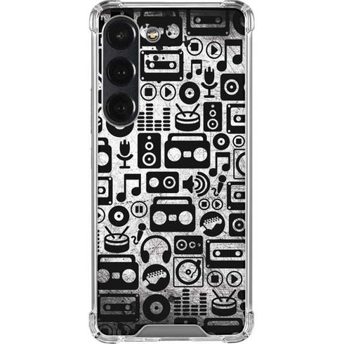 Music Pattern Galaxy S23 Clear Case