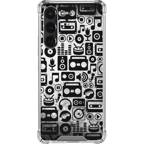 Music Pattern Galaxy S23 Plus Clear Case