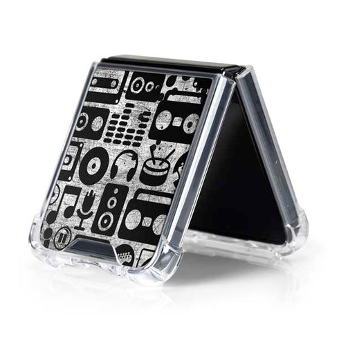 Music Pattern Galaxy Z Flip5 5G Clear Case