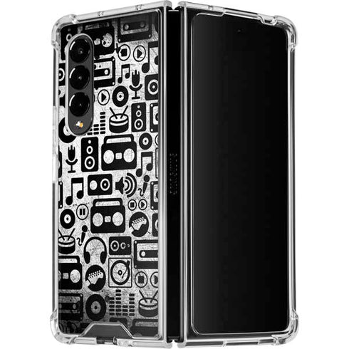 Music Pattern Galaxy Z Fold4 5G Clear Case