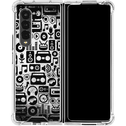 Music Pattern Galaxy Z Fold4 5G Clear Case