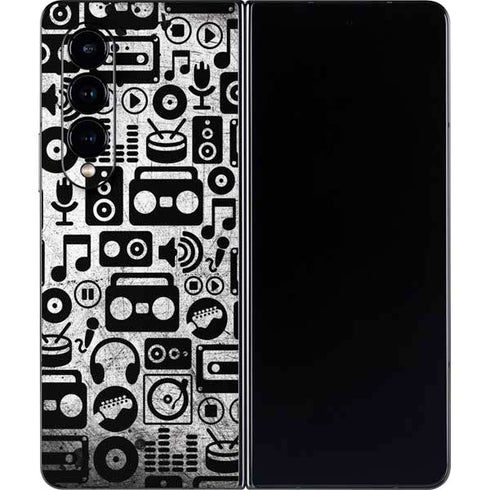 Music Pattern Galaxy Z Fold4 5G Skin