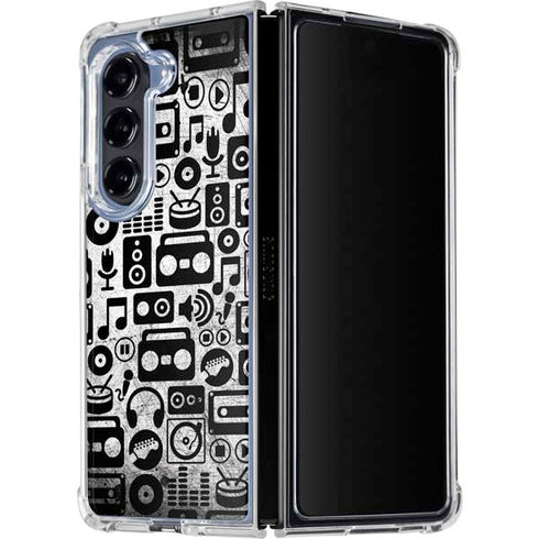 Music Pattern Galaxy Z Fold5 5G Clear Case