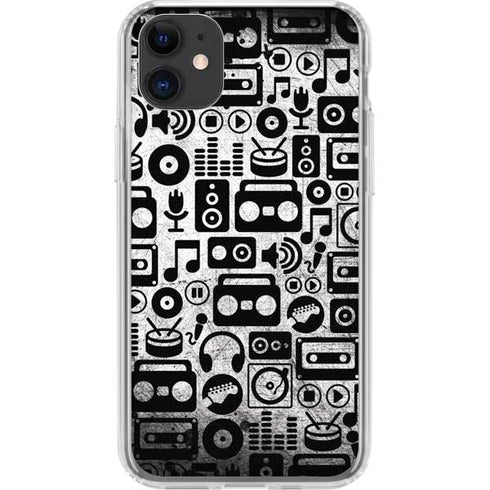 Music Pattern iPhone 11 Clear Case