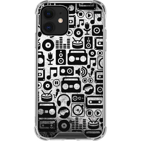 Music Pattern iPhone 12 Clear Case