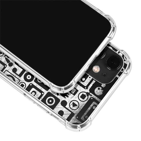 Music Pattern iPhone 12 Mini Clear Case