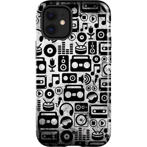 Music Pattern iPhone 12 Mini Impact Case