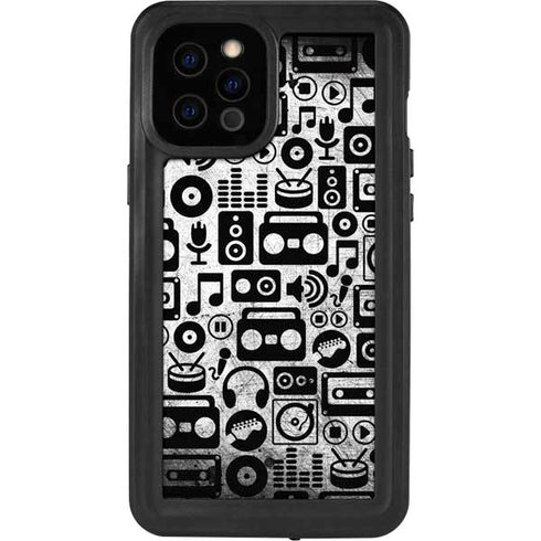 Music Pattern iPhone 12 Pro Max Waterproof Case