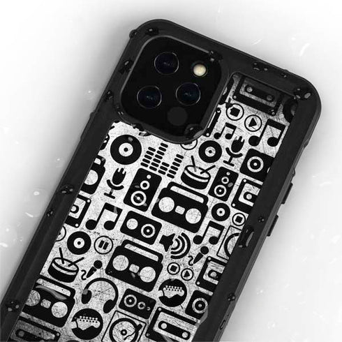Music Pattern iPhone 12 Pro Waterproof Case