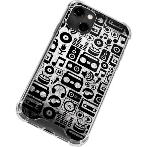 Music Pattern iPhone 14 Clear Case