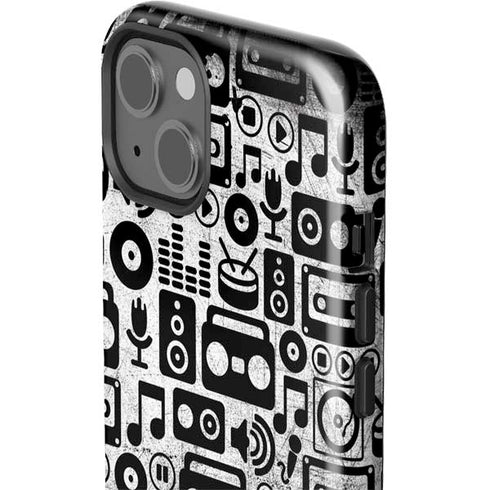 Music Pattern iPhone 14 Plus Impact Case