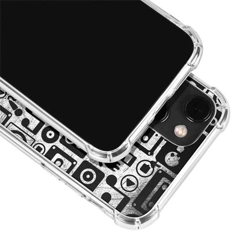 Music Pattern iPhone 15 Plus Clear Case