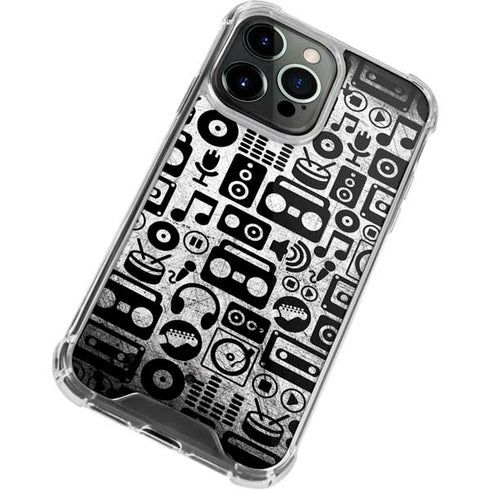 Music Pattern iPhone 14 Pro Clear Case