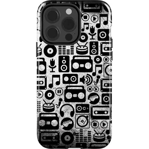 Music Pattern iPhone 15 Pro Impact Case
