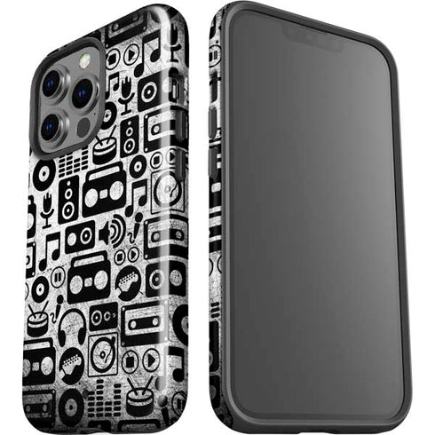 Music Pattern iPhone 14 Pro Impact Case