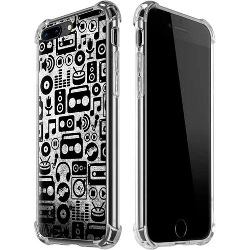 Music Pattern iPhone 7/8 Plus Clear Case