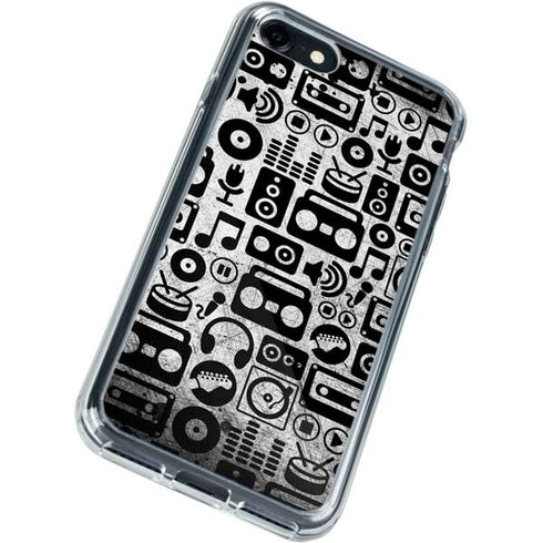 Music Pattern iPhone SE (2nd & 3rd Gen) Clear Case