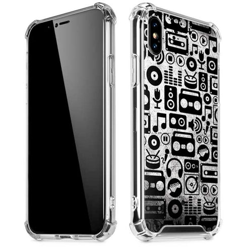 Music Pattern iPhone XS Max Clear Case